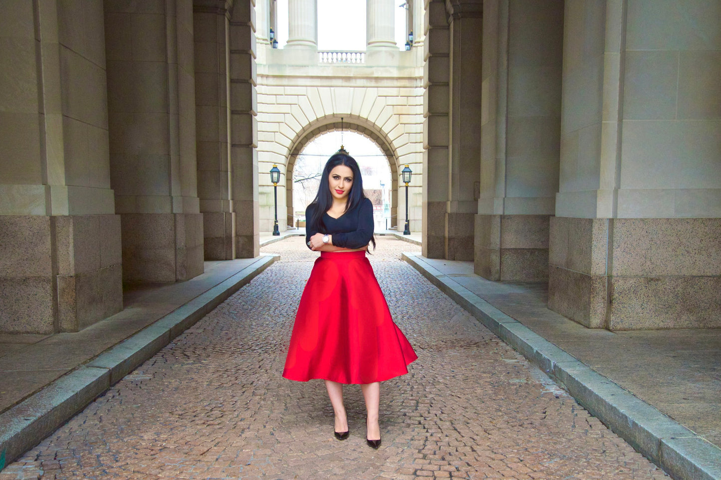lady in red